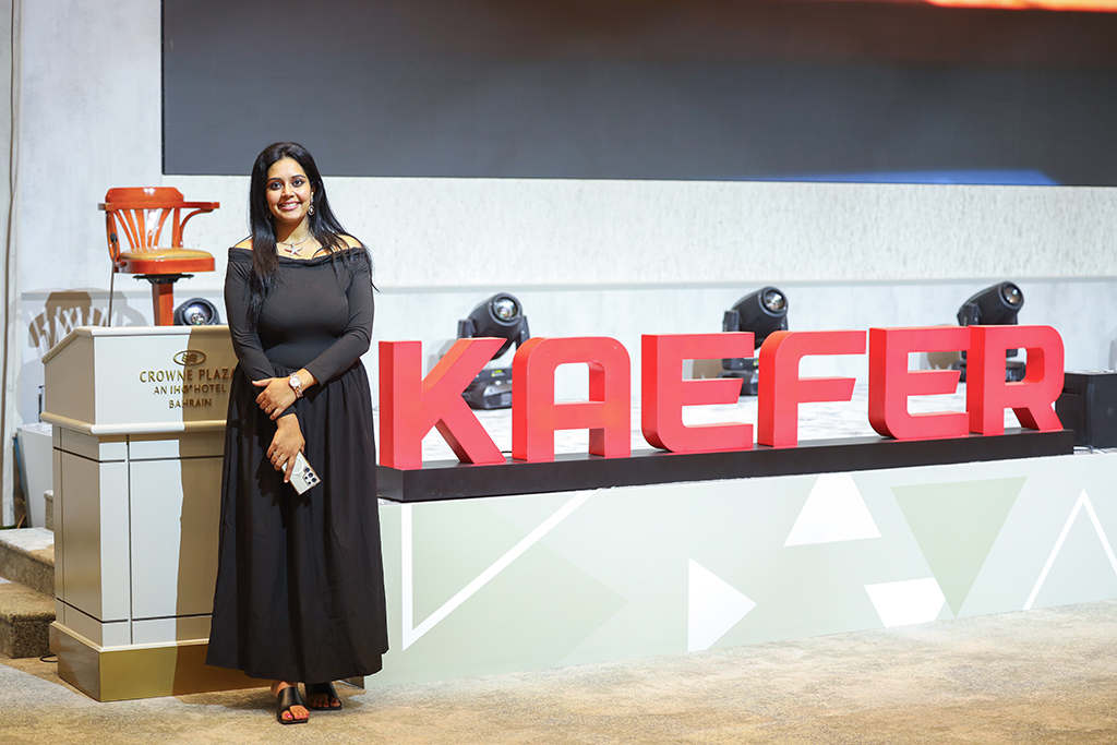 Kartika with microphone